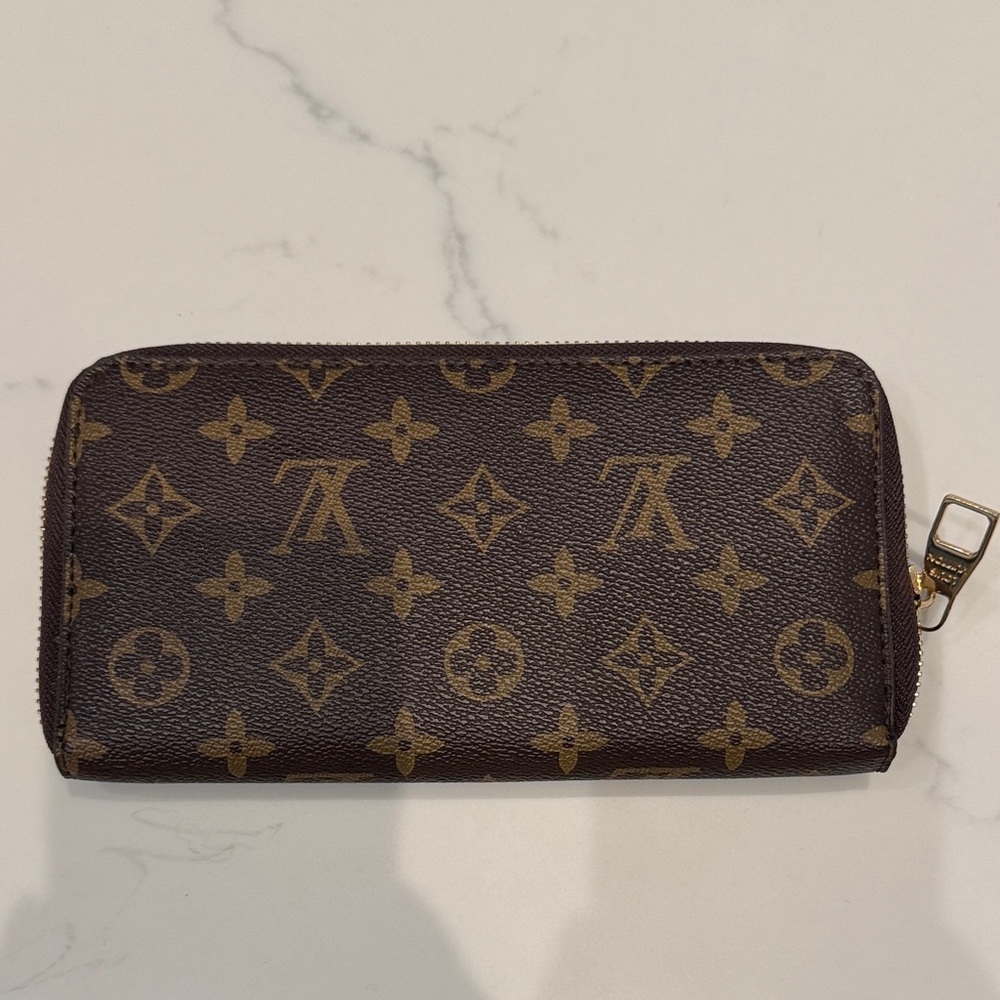 Elegant Brown Monogram Wallet